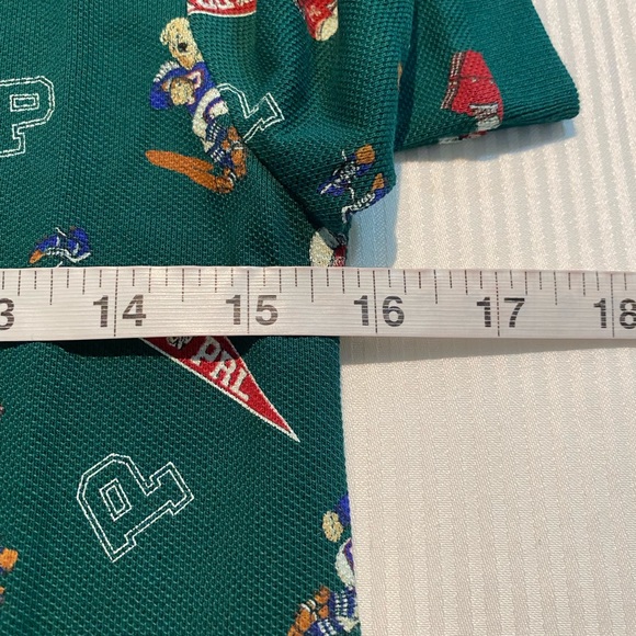 Polo Ralph Lauren Football Polo Bear Mesh Polo Shirt - Picture 4 of 7